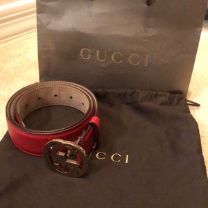 Red Gucci Belt